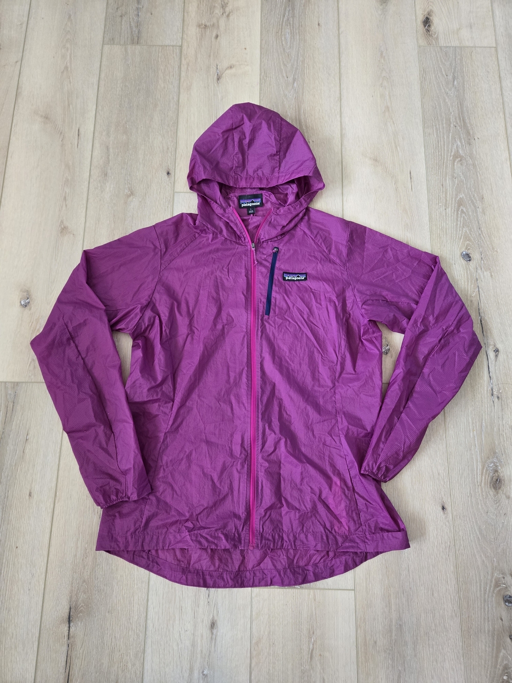 Patagonia Houdini Women's Purple Hooded Full Zip Lightweight Windbreaker L